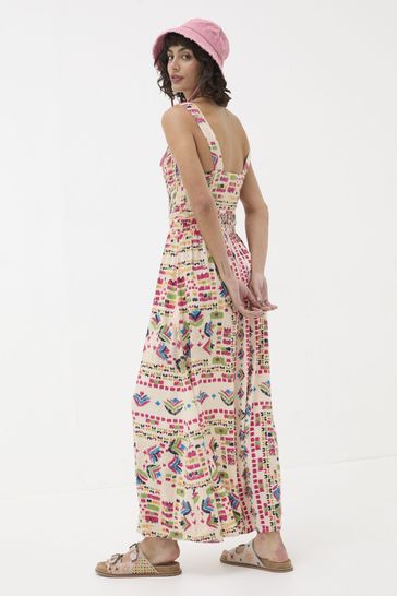 FatFace Carmen Natural Trail Marks Maxi Dress
