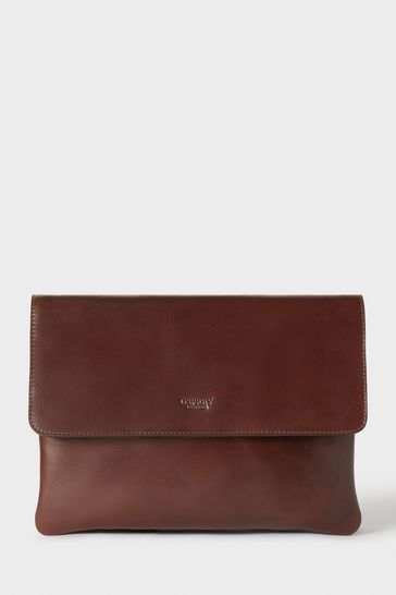 Osprey London The Saddle Leather Tech Brown Pouch