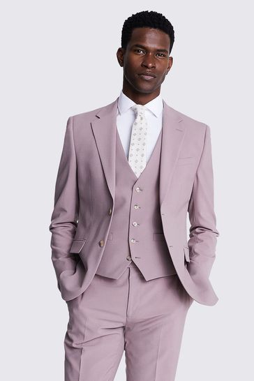 DKNY Dusty Pink Slim Fit Suit - Jacket