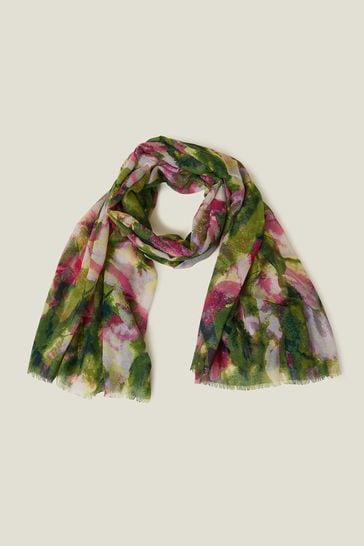 Accessorize Green Brush Meadow Scarf