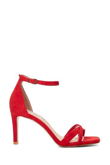 Buy Dune London Red Madrina Cross Vamp Heeled Sandals from Next Denmark