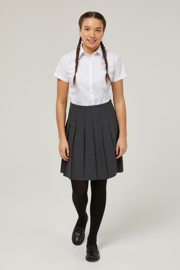 Trutex Grey 18" Stitch Down 10-17 Yrs Permanent Pleats School Skirt