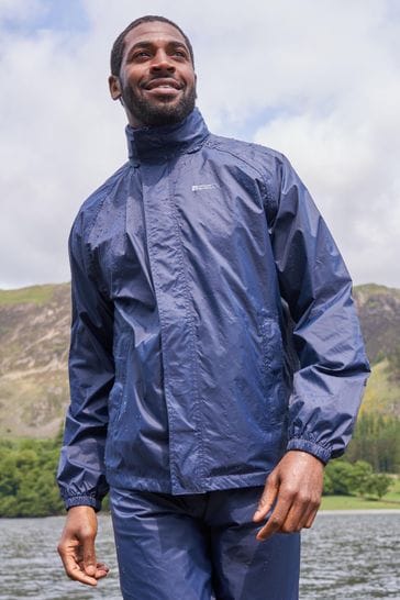 Mountain Warehouse Blue Mens Pakka Waterproof Jacket