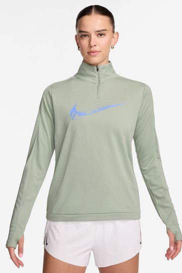 Buy Nike Swoosh Half Zip Long Sleeve Running Top from Next Turkey