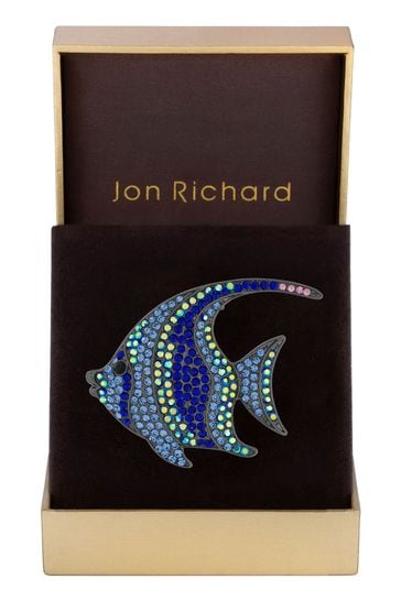 Jon Richard Silver Tropical Fish Brooch Gift Box