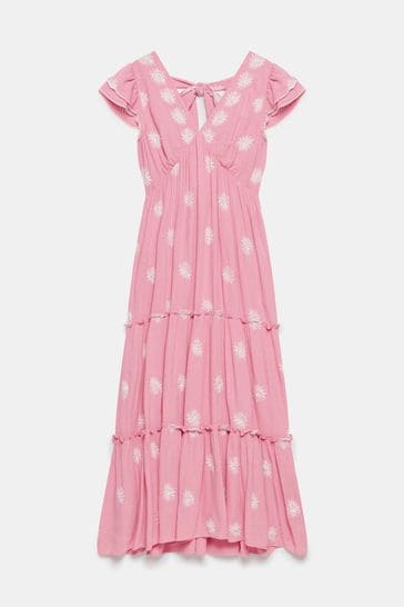 Mint velvet embroidered floral wrap dress hot sale