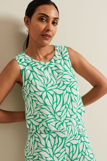 Buy Phase Eight Green Petite Aubrey Geo Jumpsuit from Next Oman