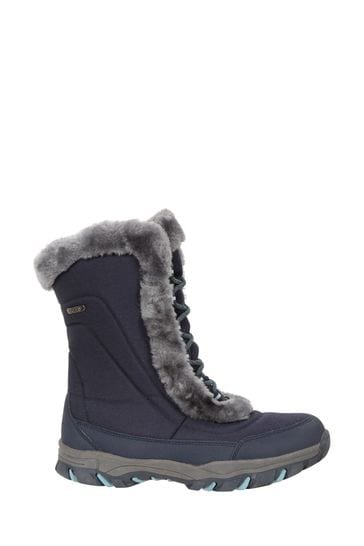 Mountain Warehouse Blue Womens Ohio Thermal Fleece Lined Snow Boots