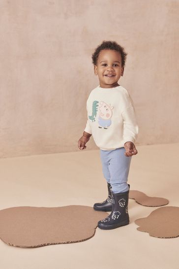 Buy MORI Oversized Cream Organic Cotton Peppa Pig George Sweatshirt from the Laura Ashley online shop