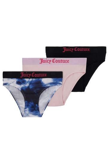 Juicy Couture Girls Blue Briefs 3 Pack