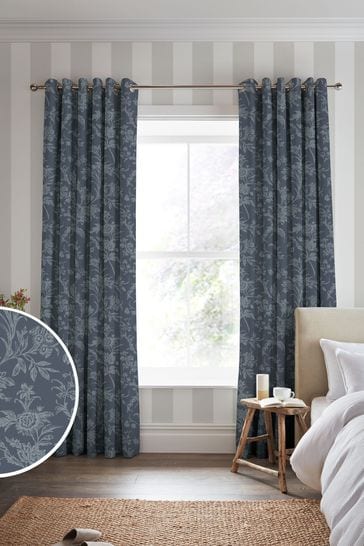 Midnight Navy Blue Lloyd Made to Measure Curtains
