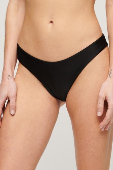 SUPERDRY Black SUPERDRY Logo Brazilian Bikini Briefs