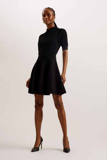 Ted Baker Miiaaa Knitted Skater Dress With Collar
