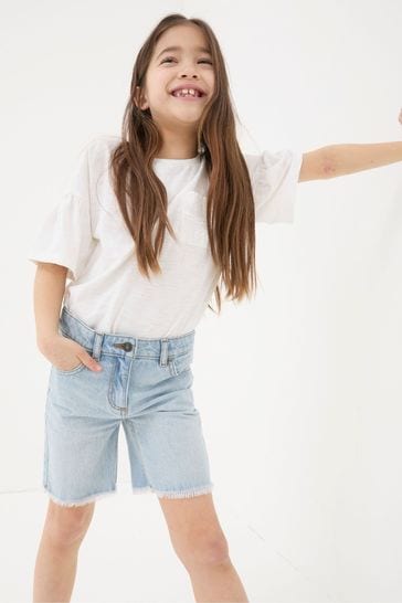 FatFace Blue Denim Bermuda Shorts