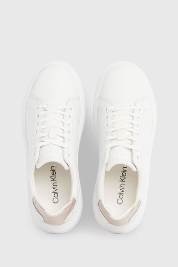 Buy Calvin Klein Cupsole Lace Up Leather Sneakers from Next Bahrain