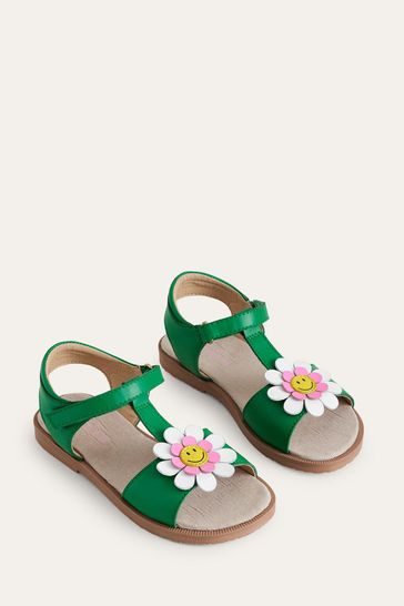 Boden Green Fun Leather Sandals