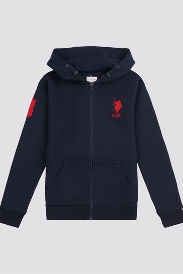 Buy Blue U.S. Polo Assn. Boys Player 3 Zip Hoodie from Next Turkey