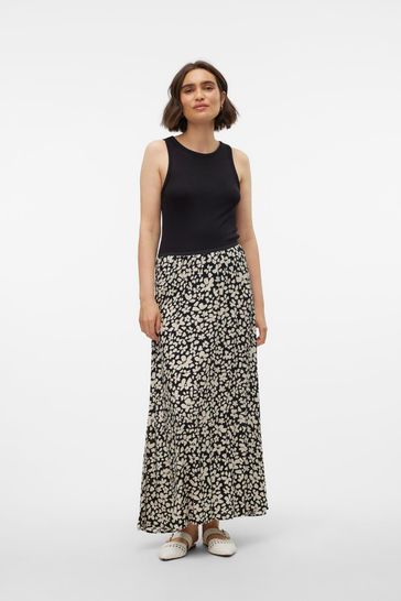 Buy VERO MODA Black Printed Maxi Skirt from Next Bahrain
