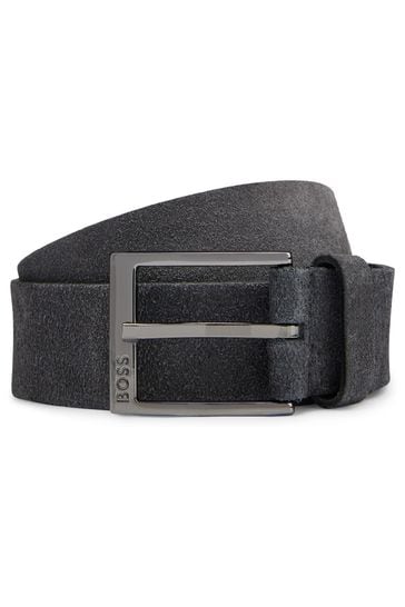 Buy BOSS Italian Suede Belt With Engraved Logo Buckle from Next Bahrain
