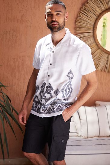 Buy Threadbare Black Linen Blend Cargo Shorts from Next Ireland