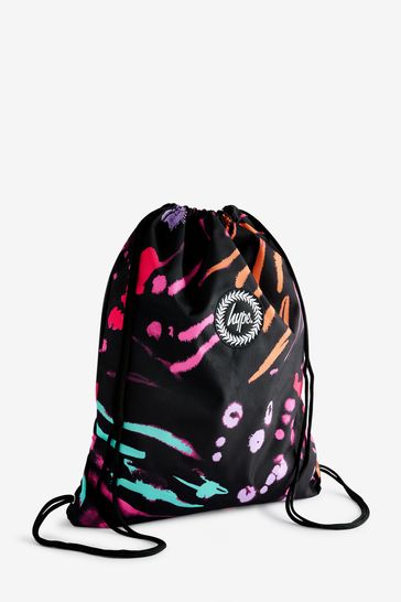 Hype. Scratch Black Drawstring Bag