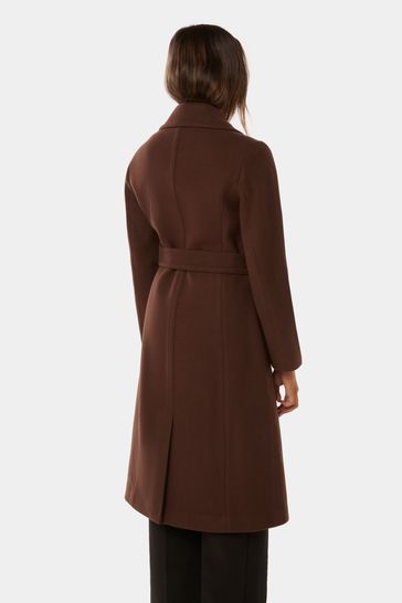 Forever New Brown Polly Petite Wrap Coat