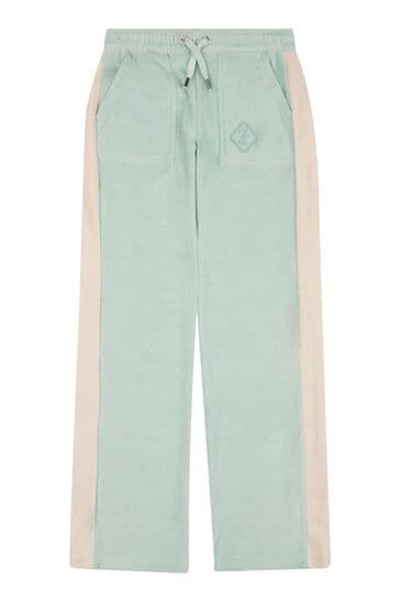 Juicy Couture Girls Blue Towelling Wide Leg Joggers