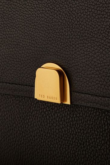 Buy Ted Baker Imilily Lock Detail Large Shoulder Black Bag from