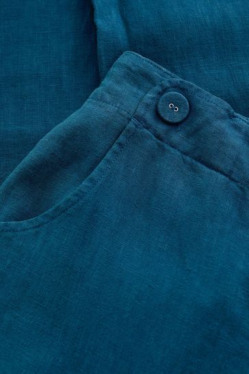 Buy Seasalt Cornwall Blue 100 Linen Brawn Point Crops Trousers from Next Croatia