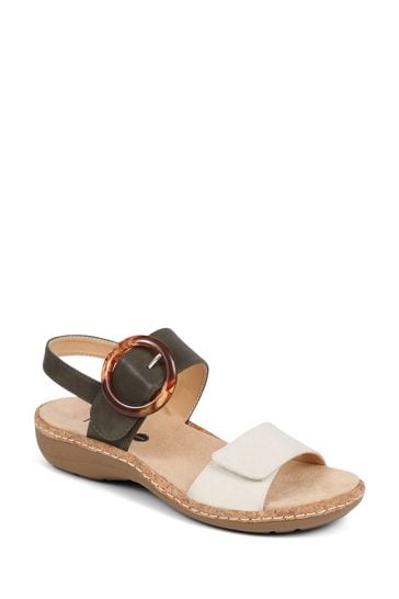 Buy Pavers White Pavers Brown Touch Fasten Sandals from Next Oman