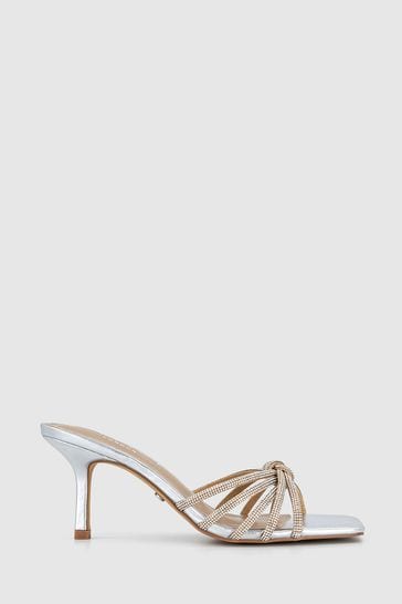 Office Metallic Mitzy Embellished Knot Mule Sandals