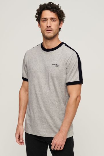 Superdry Grey Essential Logo Retro T-Shirt