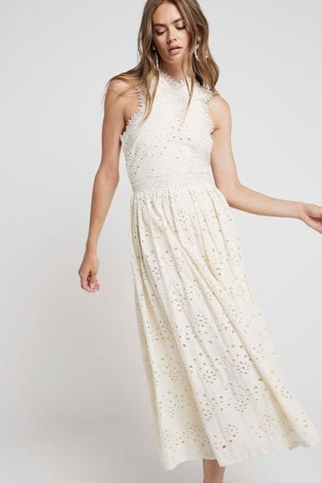 River island wrap dress with lace detail store
