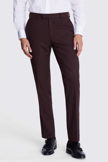 MOSS Tailored Fit Purple Port Flannel Trousers
