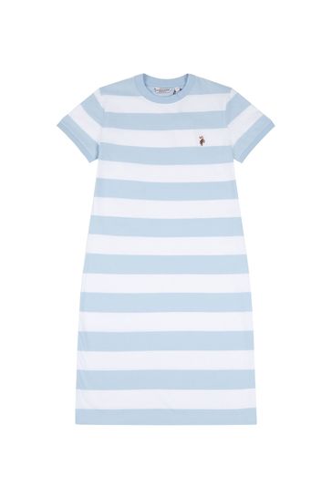 U.S. Polo Assn. Womens Striped T Shirt Dress
