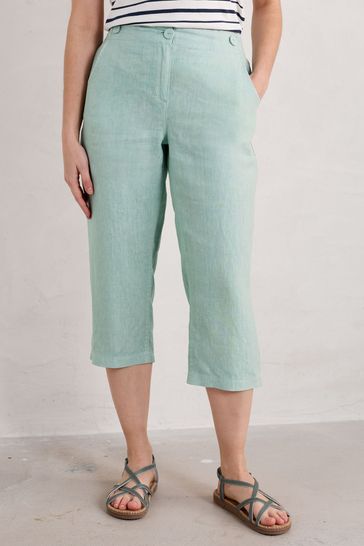 Seasalt Cornwall Green Brawn Point Crops Trousers