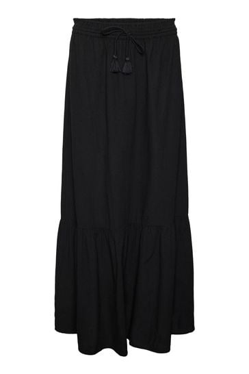 Buy VERO MODA Black Tiered Summer Maxi Skirt from Next Bahrain