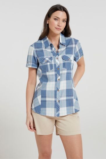Mountain Warehouse Blue Womens Holiday Cotton Shirt