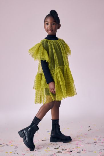 Mesh lime green dress cheap