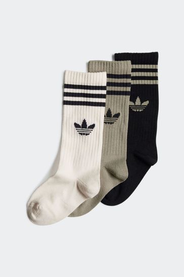 Buy Green Black adidas Originals Crew Socks 3 Pack from Next Bahrain