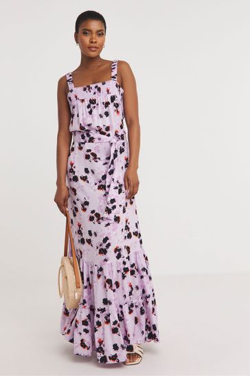 Buy JD Williams Purple Printed Tie Waist Apron Dress from Next Poland
