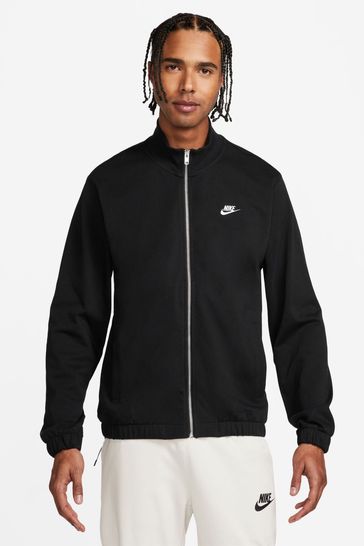 Buy Nike Black Club Knit 100 Cotton Jacket from Next Sweden