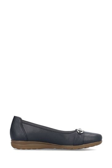 Rieker Womens Without Closing Blue Shoes