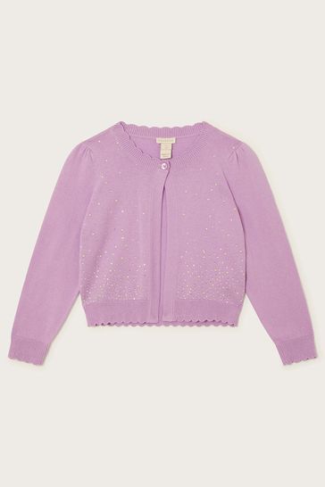 Monsoon Purple Gem Embellished Cardigan