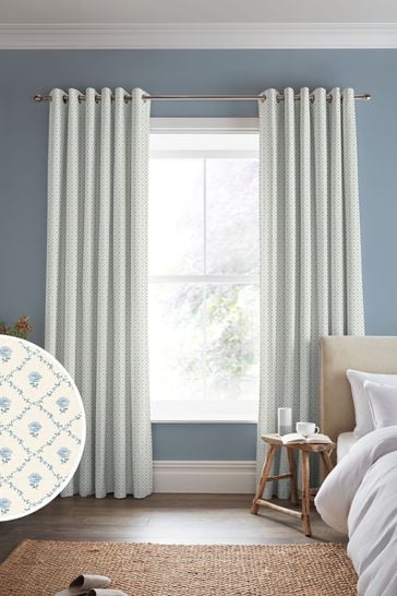 Laura Ashley Pale Seaspray Blue Kate Made to Measure Curtains