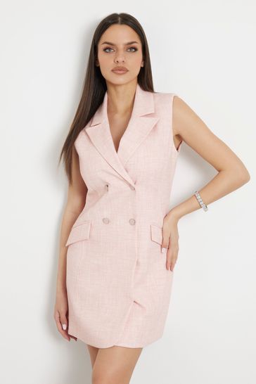 Buy Guess Light Pink Sleeveless Blazer Dress from the Laura Ashley online shop
