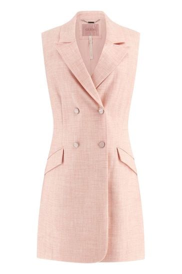 Pink sleeveless blazer shop