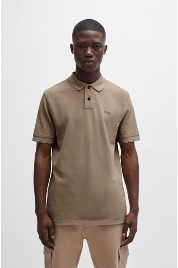 Boss pique polo shirt online