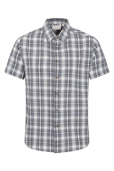 Mountain Warehouse Grey Mens Weekender Cotton Shirt