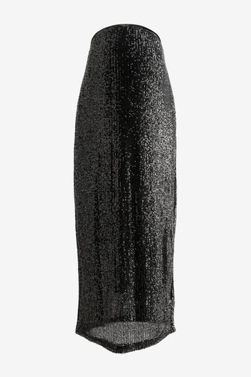 Buy Black Maternity Sequin Skirt from Next Netherlands